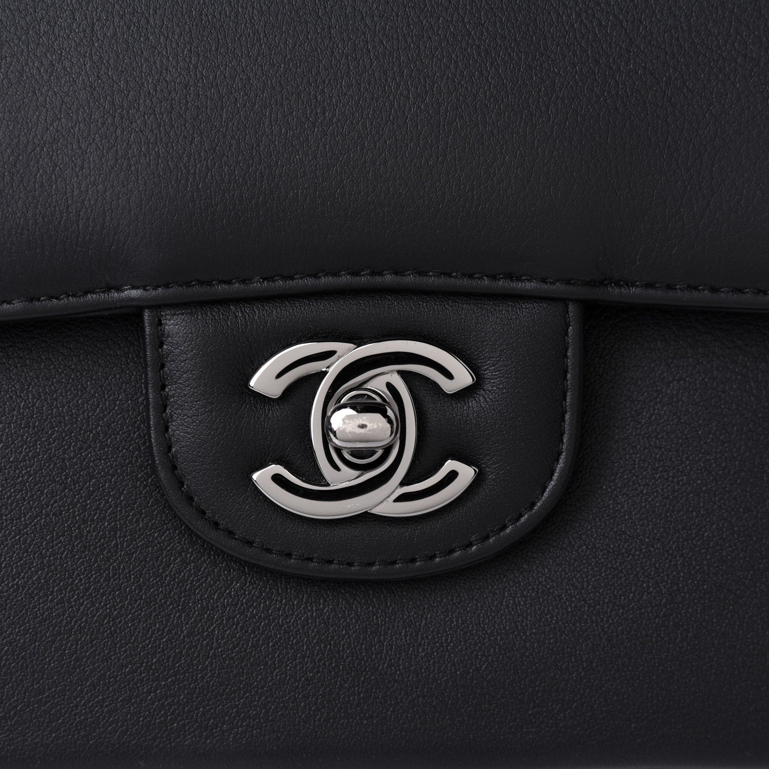 Chanel Calfskin Medium Classic Pure Double Flap Black 9 of 12