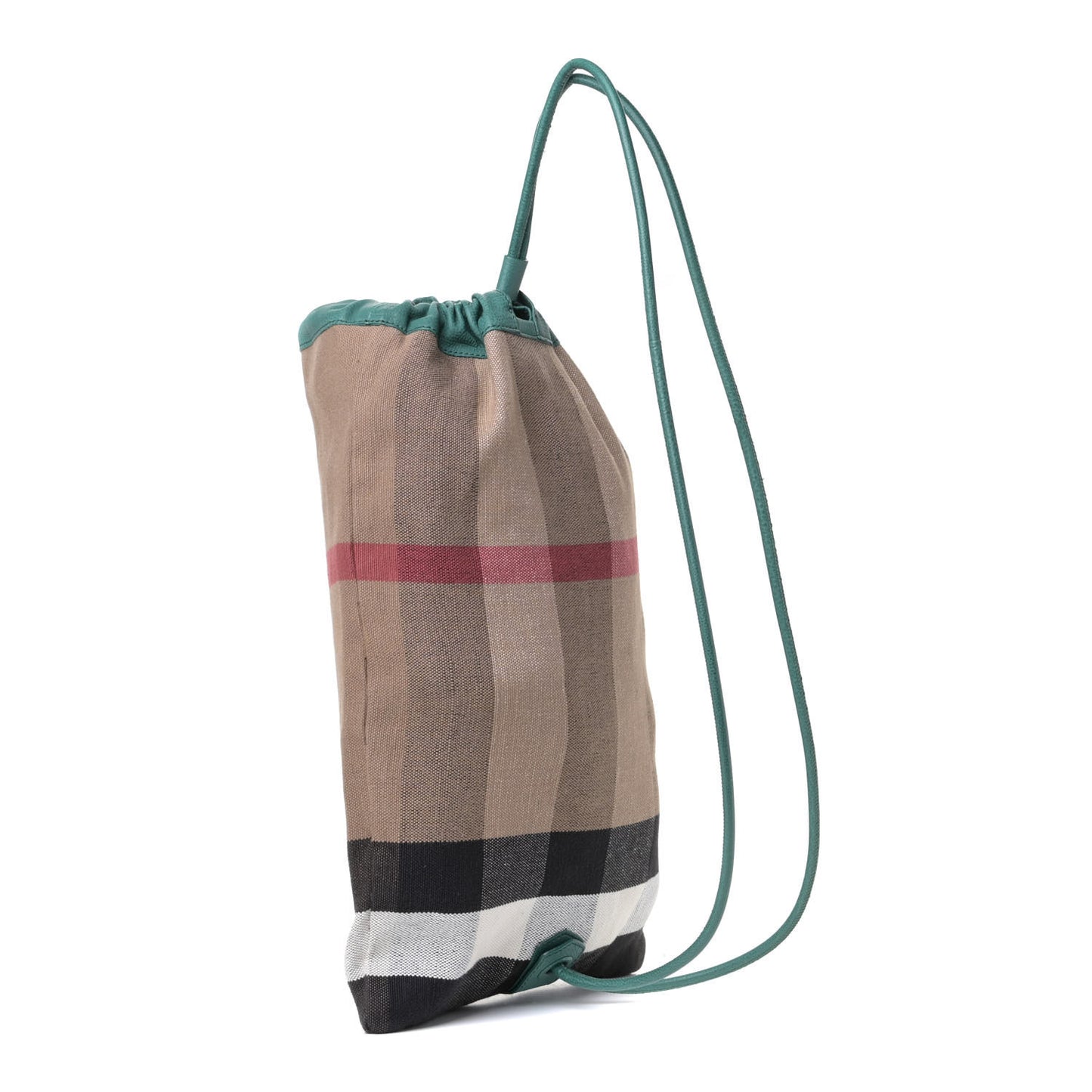 Canvas Mega Check Prorsum Calfskin Drawstring Baby Duffle Green