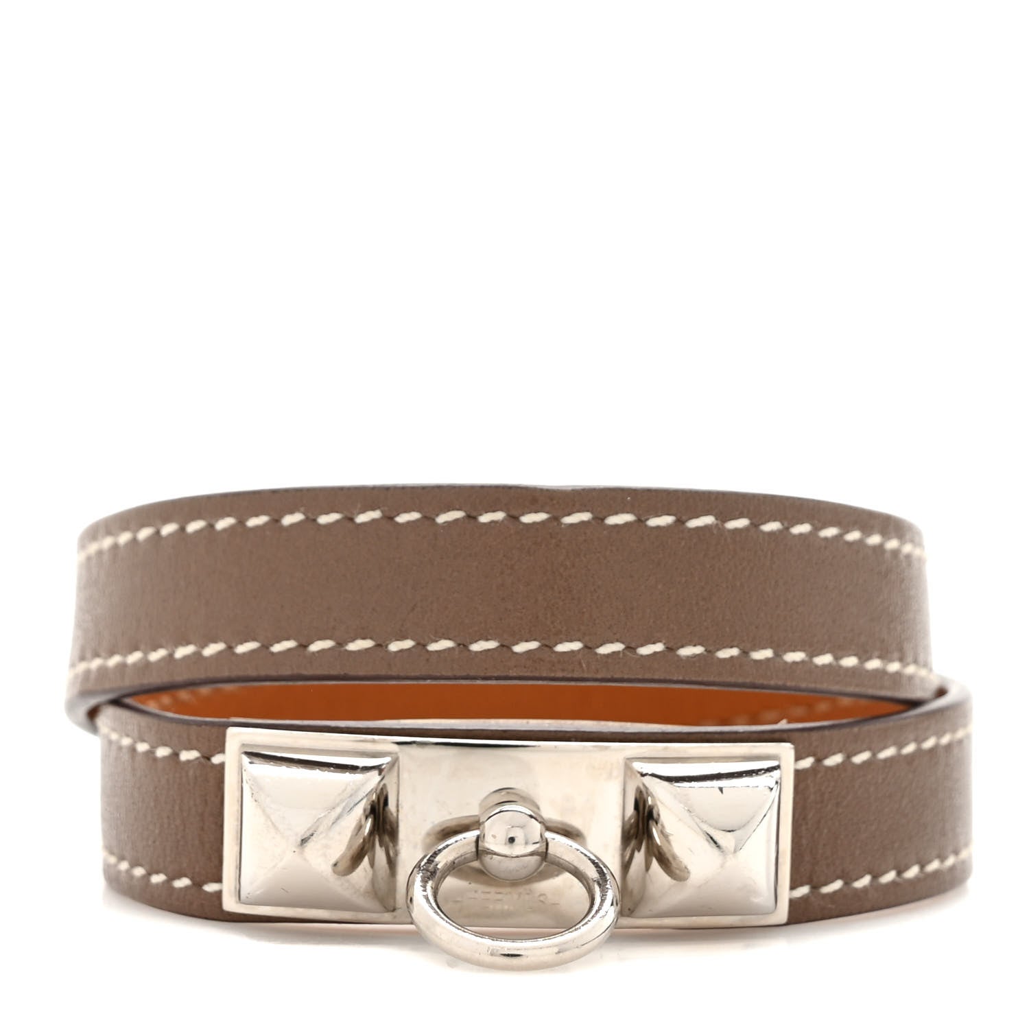 Hermes Swift Rivale Double Tour Bracelet S Etoupe 1 of 4