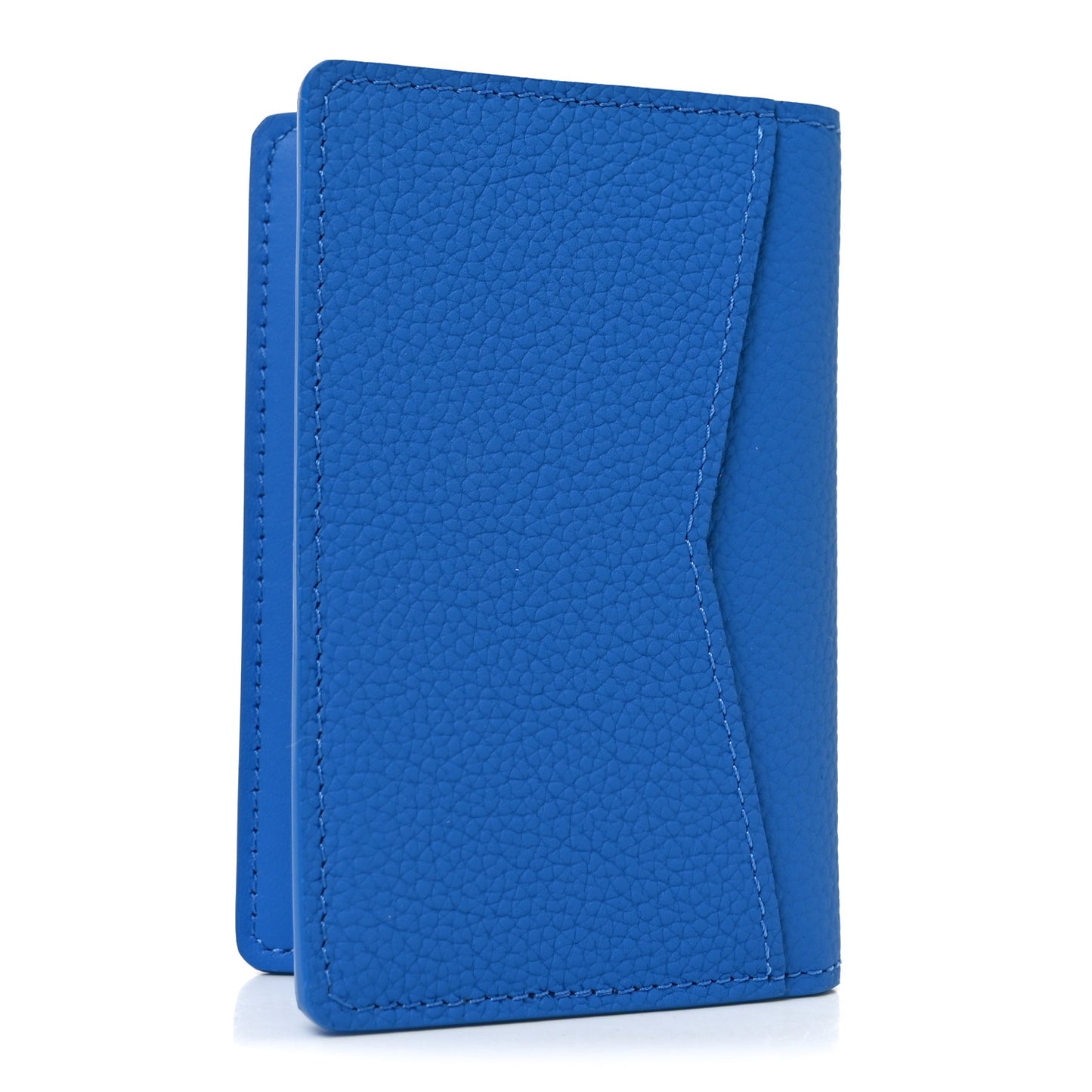 Grained Calfskin Aerogram Pocket Organizer Bright Blue