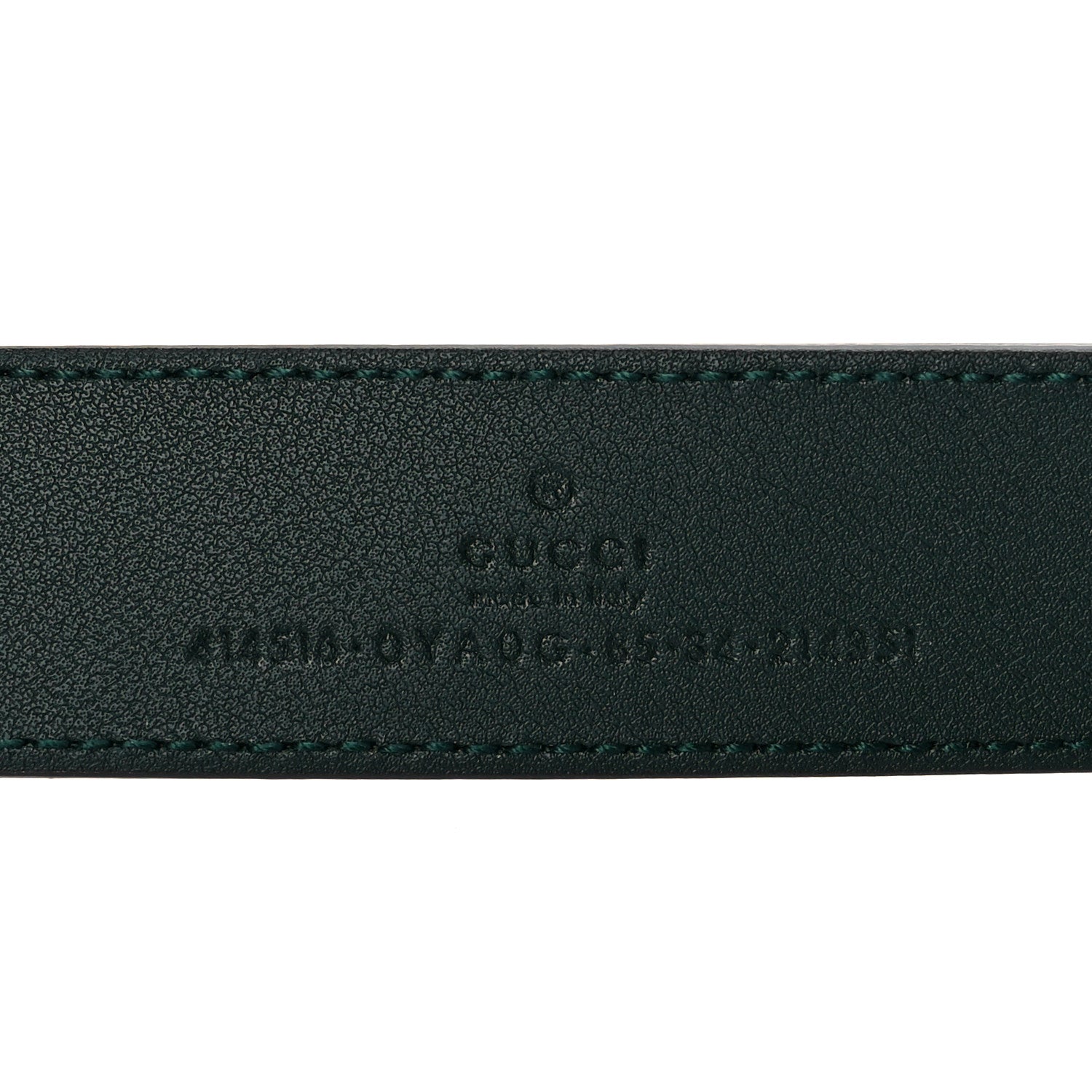 Gucci Plutone Calfskin Double G 30mm Belt 85 34 Verde 4 of 6