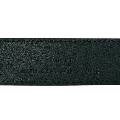 Gucci Plutone Calfskin Double G 30mm Belt 85 34 Verde 4 of 6