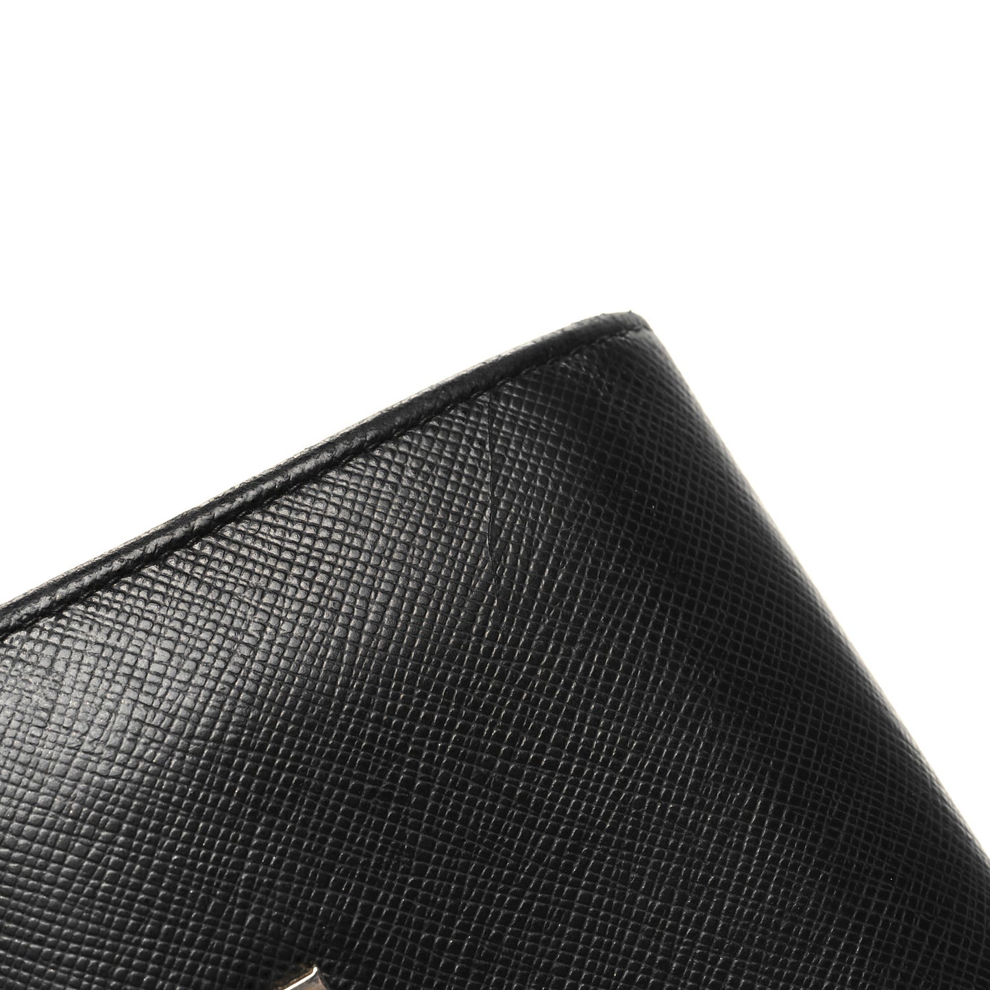 Saffiano Metal Bi-Fold Wallet Black