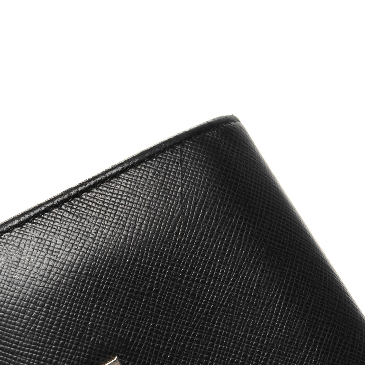 Prada Saffiano Metal Bi-Fold Wallet Black 11 of 11