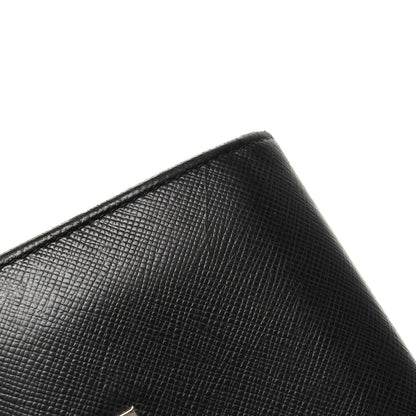 Prada Saffiano Metal Bi-Fold Wallet Black 11 of 11