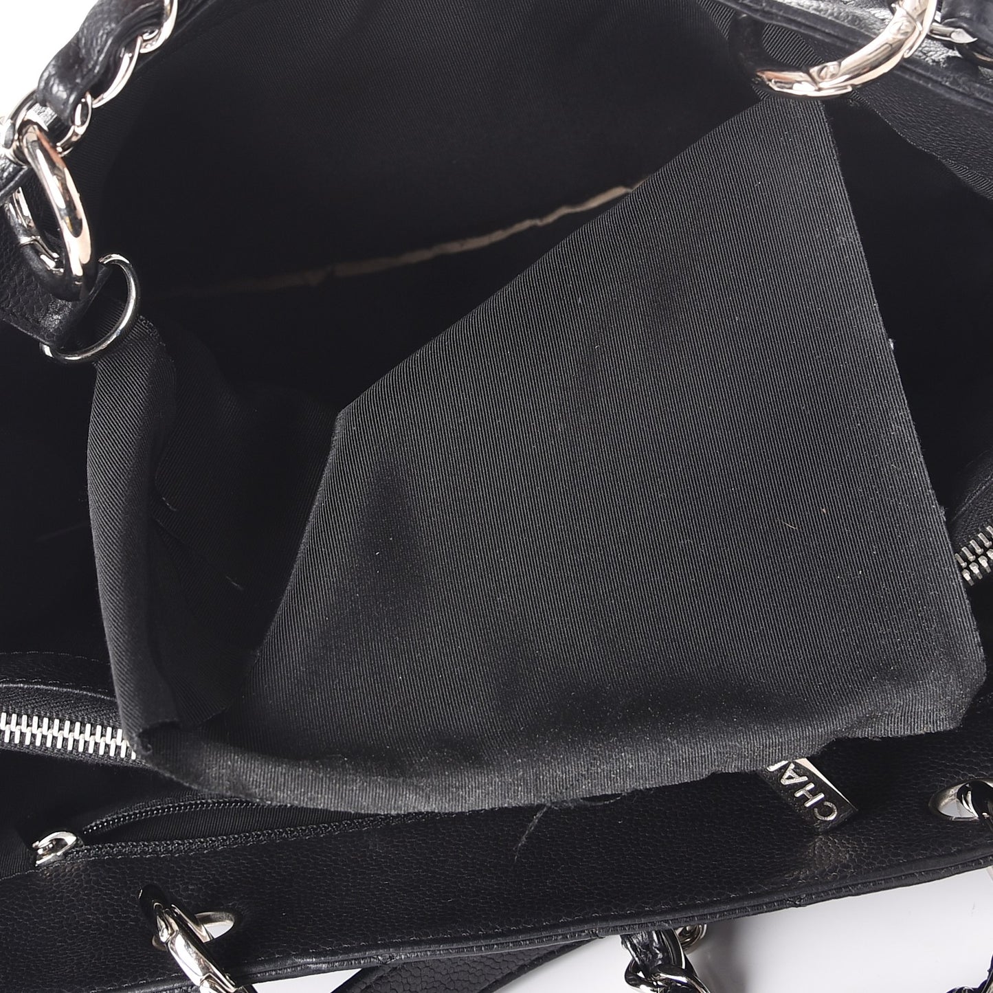 Caviar Quilted Grand Shopping Tote GST Black