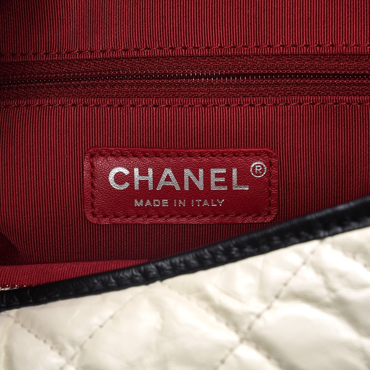 Chanel Calfskin Quilted Medium Gabrielle Hobo Black White 6 of 7