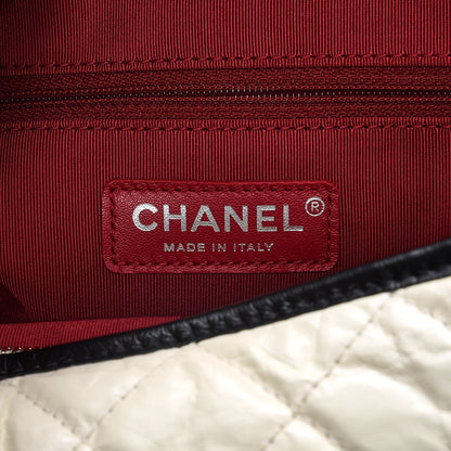 Chanel Calfskin Quilted Medium Gabrielle Hobo Black White 6 of 7