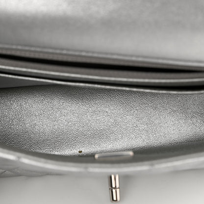 Chanel Metallic Lambskin Quilted Mini Rectangular Flap Silver 5 of 10