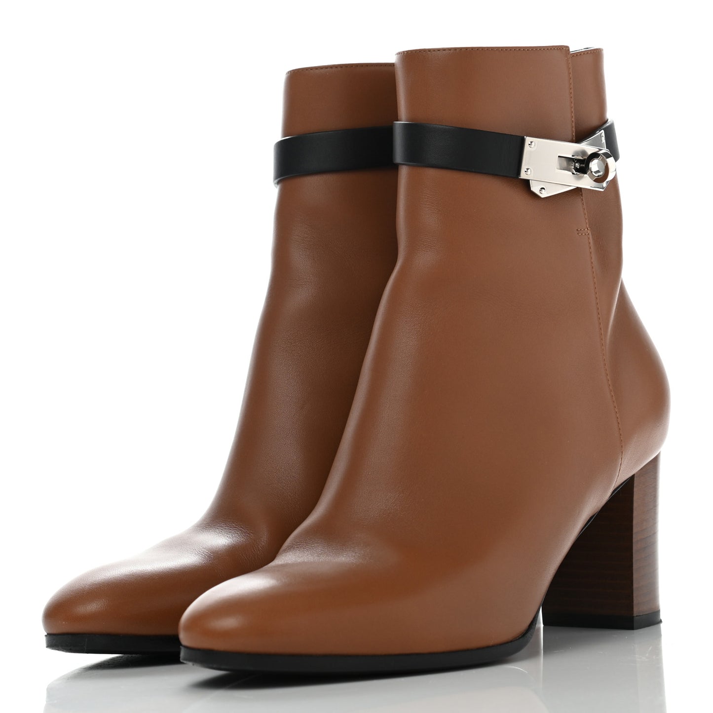 Calfskin Saint Germain Ankle Boots 38.5 Naturel