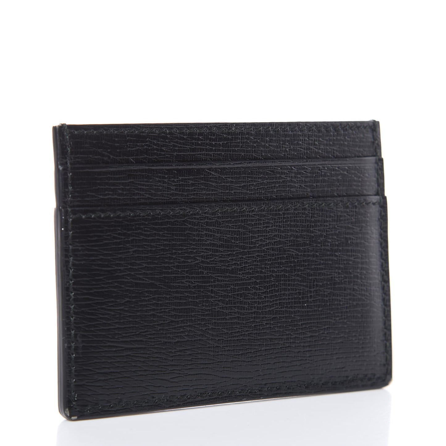 Calfskin Kingsnake Card Holder Black
