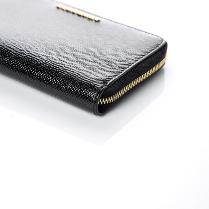 Burberry Patent Calfskin Zip Around Wallet Black 6 of 11