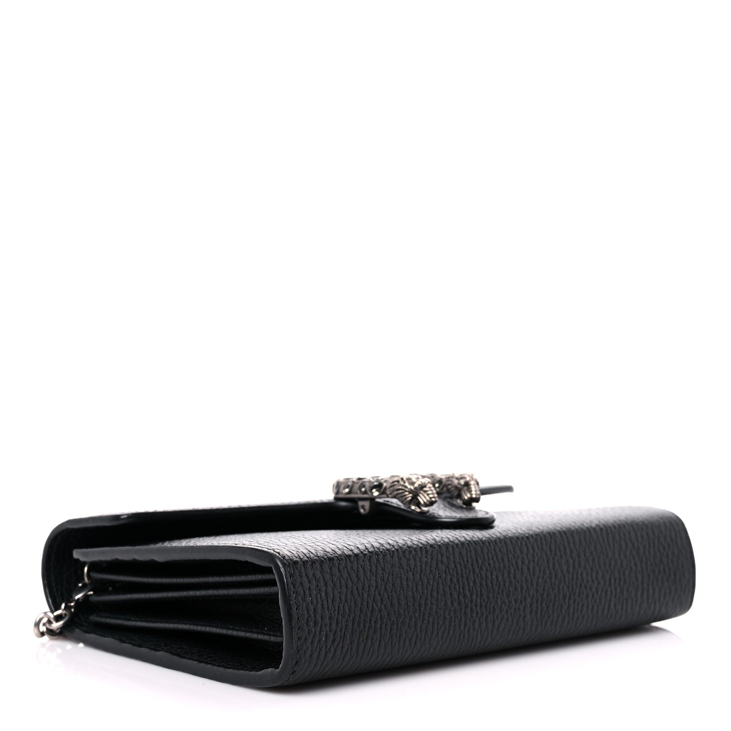 Gucci Calfskin Mini Dionysus Chain Wallet Black 3 of 15