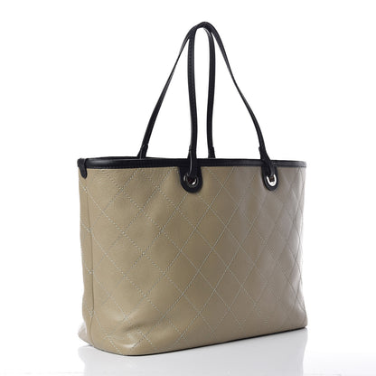 Chanel Grained Calfskin Large Shopping Fever Tote Beige 4 of 10