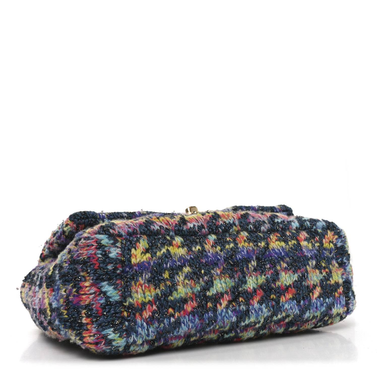 Chanel Tweed Quilted Medium Chanel 19 Flap Dark Multicolor 4 of 10