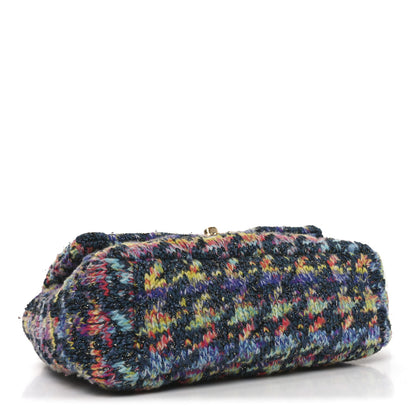 Chanel Tweed Quilted Medium Chanel 19 Flap Dark Multicolor 4 of 10
