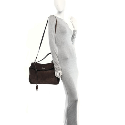 Balenciaga Waxed Suede Calfskin Medium Rodeo Top Handle Handbag Light Espresso 2 of 9