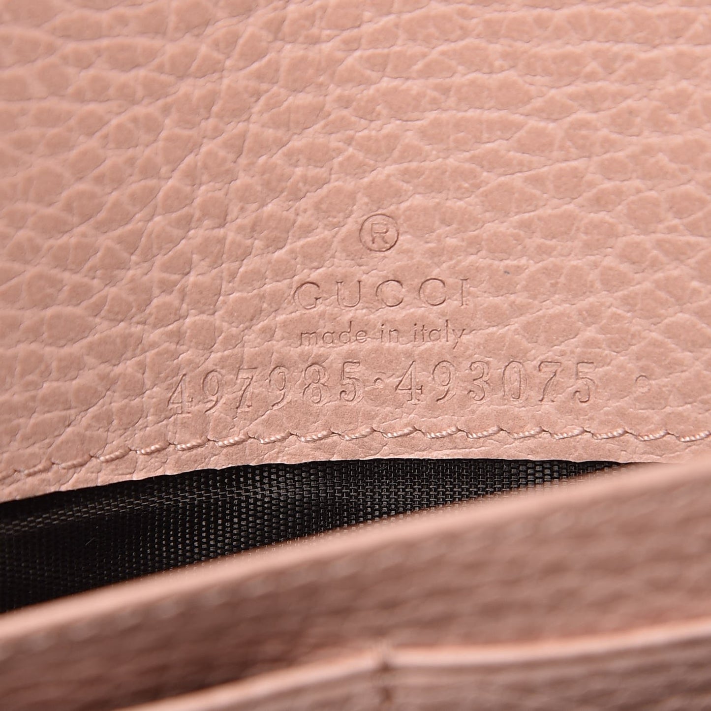Dollar Calfskin Mini GG Marmont Chain Wallet Perfect Pink