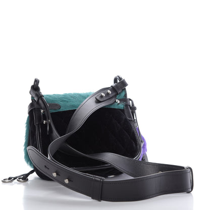 Prada Cavallino Velluto Corsaire Antic Crossbody Bag Biliardo Black 3 of 8