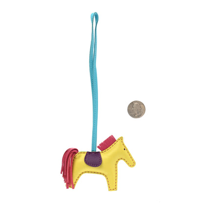 Hermes Milo Lambskin Grigri Rodeo Horse Bag Charm PM Menthe Bleu Electrique Soufre Violet Bleu Azur Rose Shocking 2 of 3