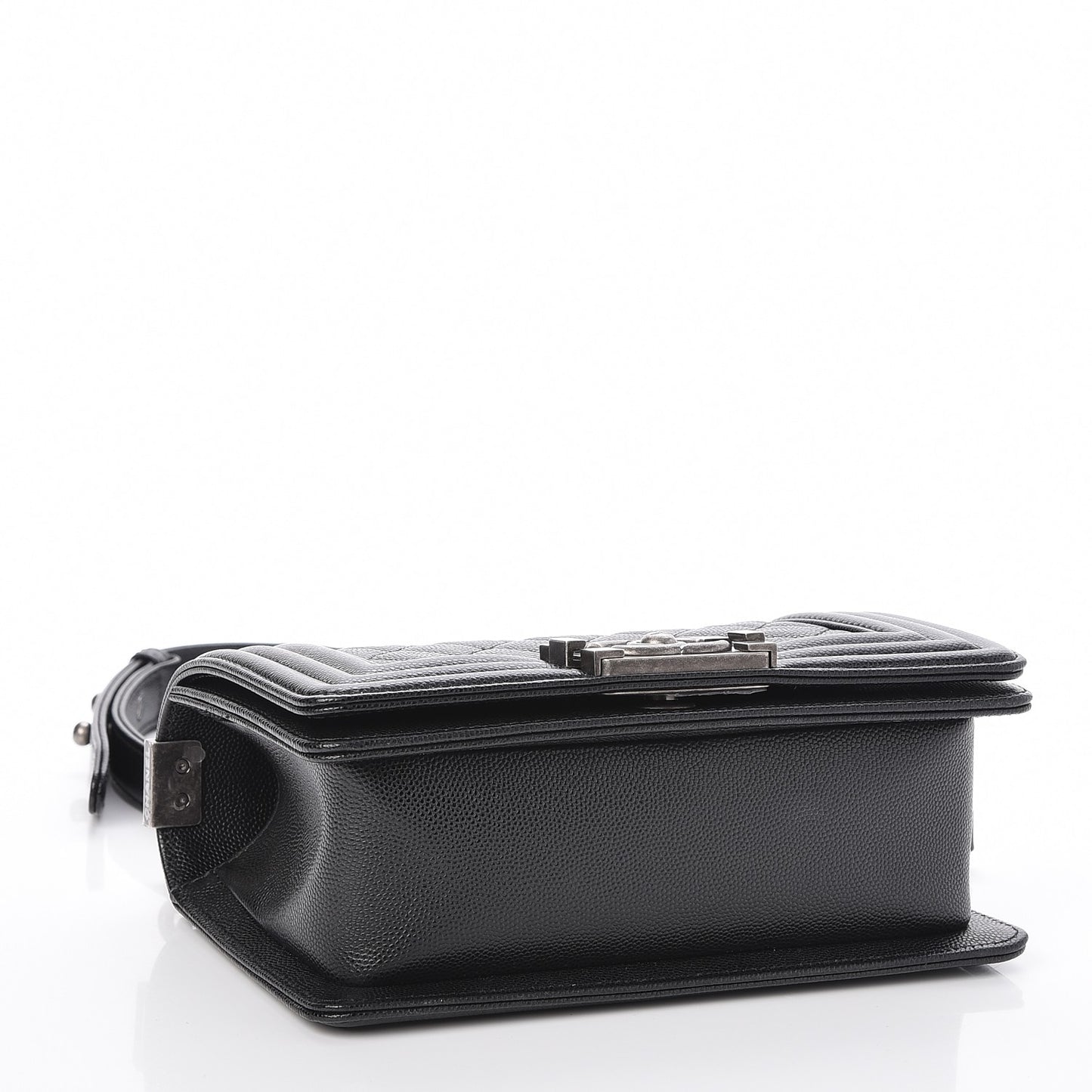 Caviar Quilted Small Boy Flap Black