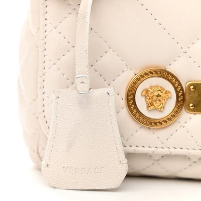 Versace Nappa Quilted Icon Shoulder Bag White 10 of 11