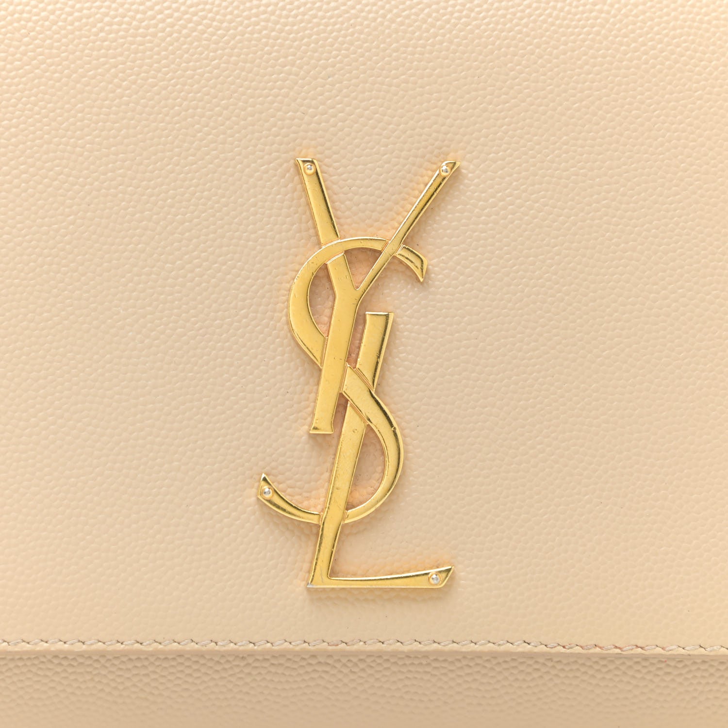Saint Laurent Grain De Poudre Medium Monogram Kate Satchel Nude Powder 12 of 13