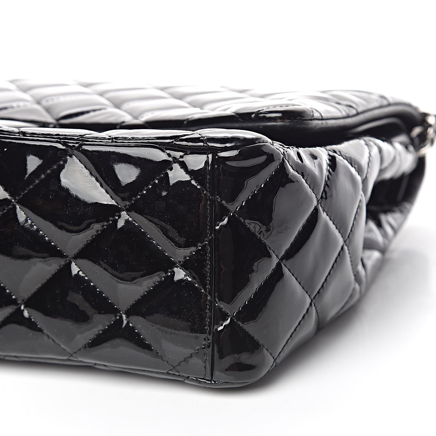 Chanel Patent Quilted Maxi Double Flap Black 9 of 12