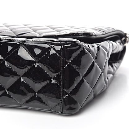 Chanel Patent Quilted Maxi Double Flap Black 9 of 12