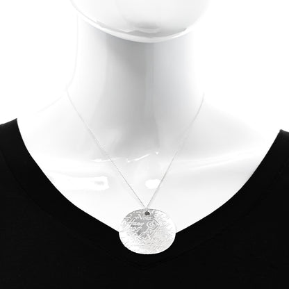 Tiffany Sterling Silver Notes Round Pendant Necklace 2 of 7