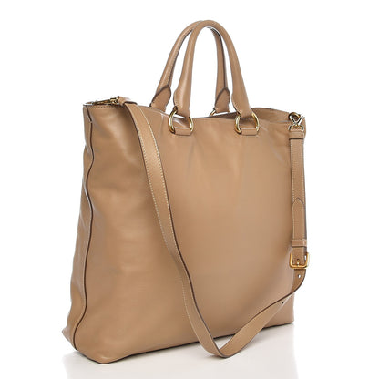 Prada Soft Calf Tote Sughero 4 of 11