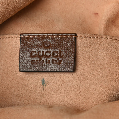 Gucci Monogram Textured Calfskin Horsebit 1955 Drawstring Bucket Bag Beige Brown Sugar 6 of 12
