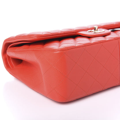 Chanel Caviar Quilted Jumbo Double Flap Red 6 of 10