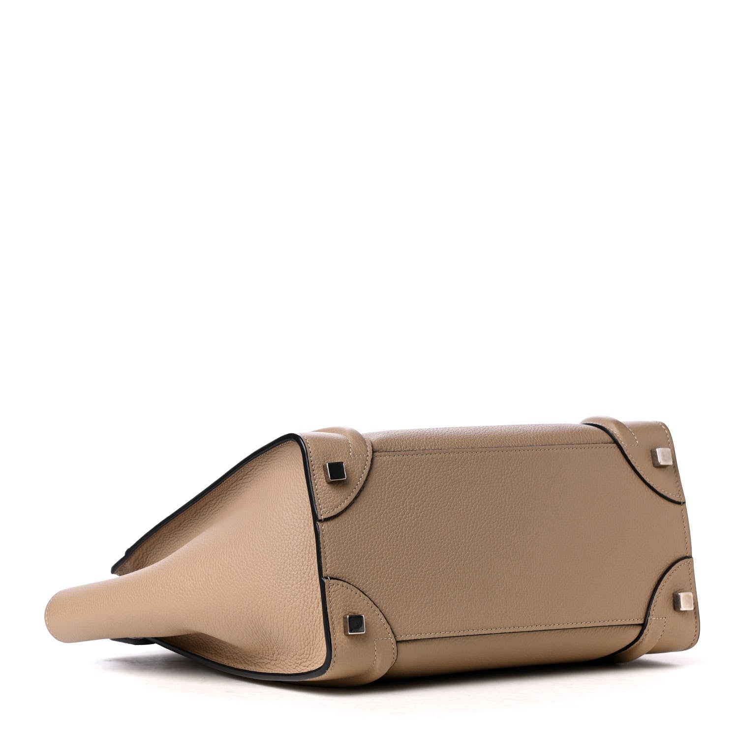 Celine Drummed Calfskin Micro Luggage Dune 4 of 5