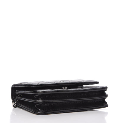 Chanel Caviar Quilted Mini Wallet On Chain WOC Black 4 of 11
