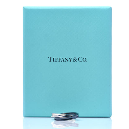 Tiffany Sterling Silver Titanium 1837 Interlocking Ring 49 5 6 of 6