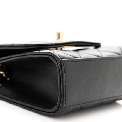 Chanel Lambskin Quilted Mini Trendy CC Chain Wallet Black 9 of 11