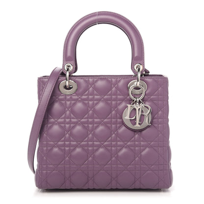 Christian Dior Lambskin Cannage Medium Lady Dior Purple 1 of 11