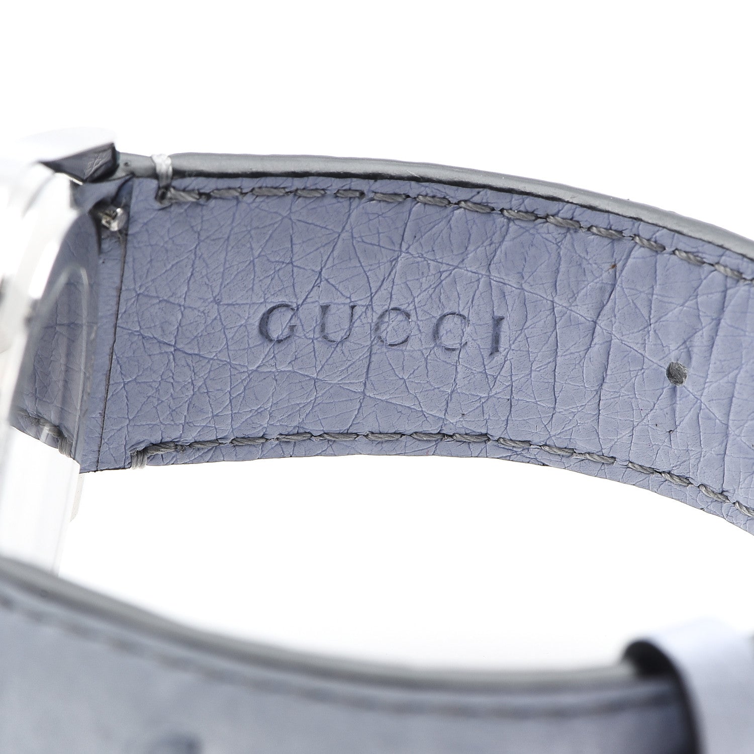 Gucci Stainless Steel Ostrich Blue Mother of Pearl 38mm G-Timeless Snake Automatic Watch 7 of 8