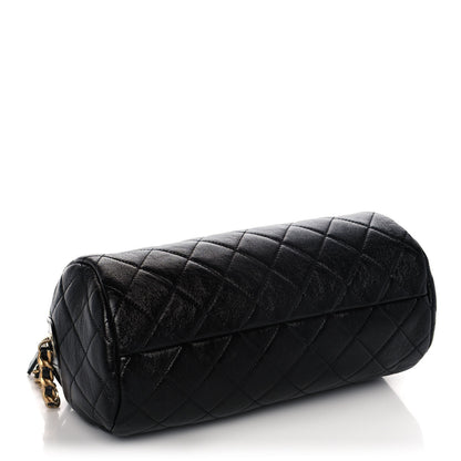 Chanel Shiny Lambskin Quilted Fashion Therapy Bowling Bag Black 4 of 12