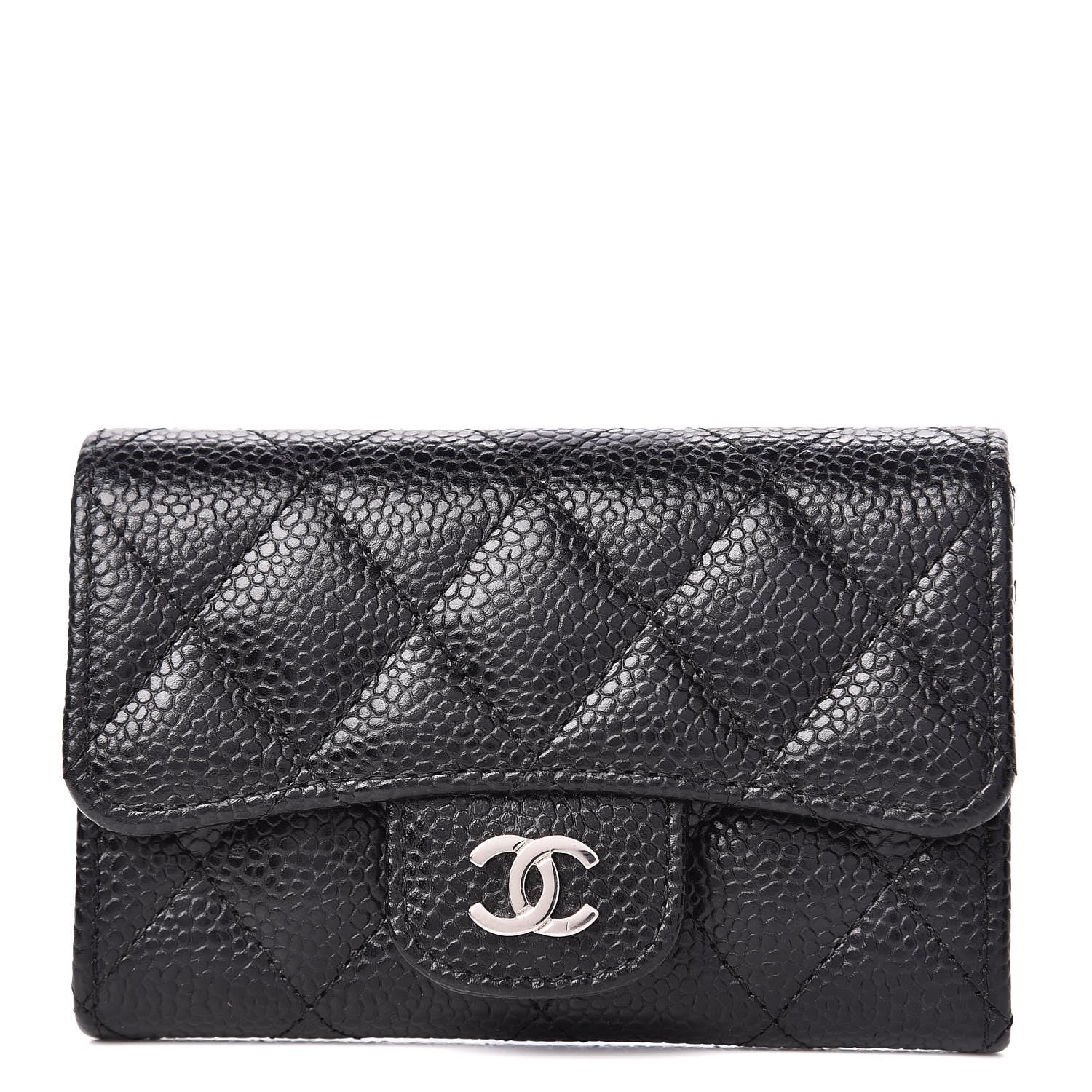 Chanel Caviar Quilted Flap Card Holder Black 1 of 9
