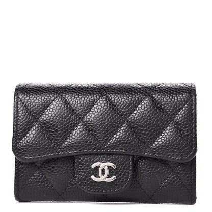 Chanel Caviar Quilted Flap Card Holder Black 1 of 9