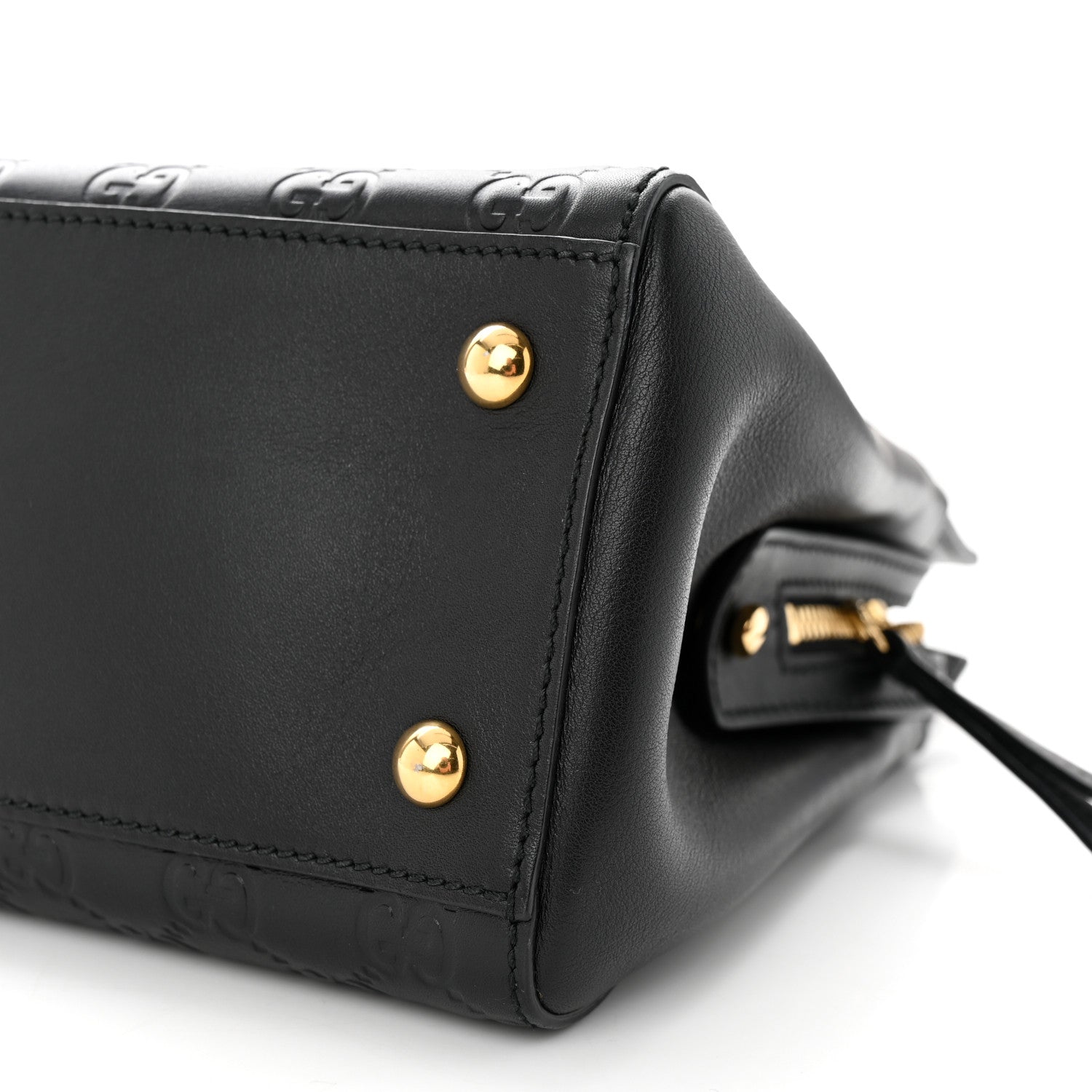 Gucci Guccissima Signature Medium Shoulder Tote Bag Black 10 of 10