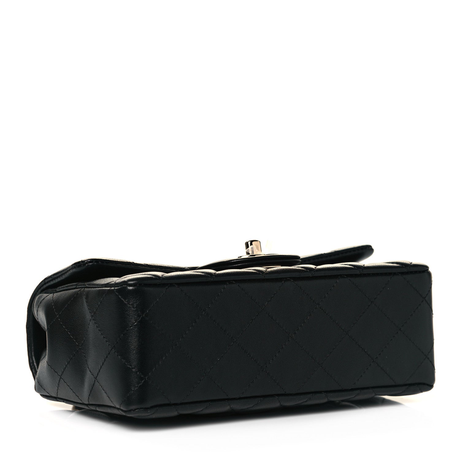 Chanel Lambskin Quilted Mini Rectangular Flap Black 4 of 12