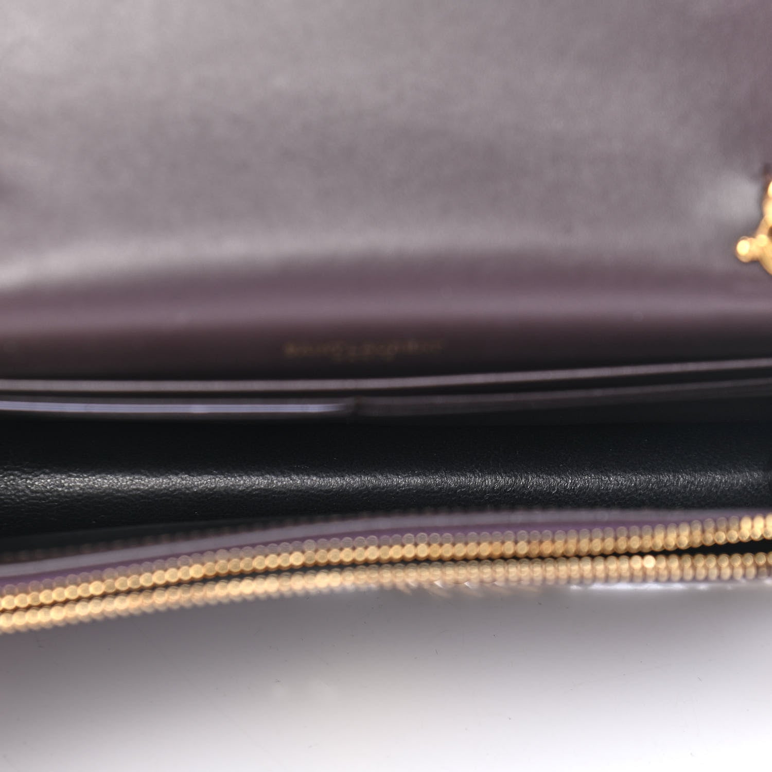 Saint Laurent Smooth Calfskin Classic Monogram Kate Tassel Chain Wallet Amaranto 5 of 9