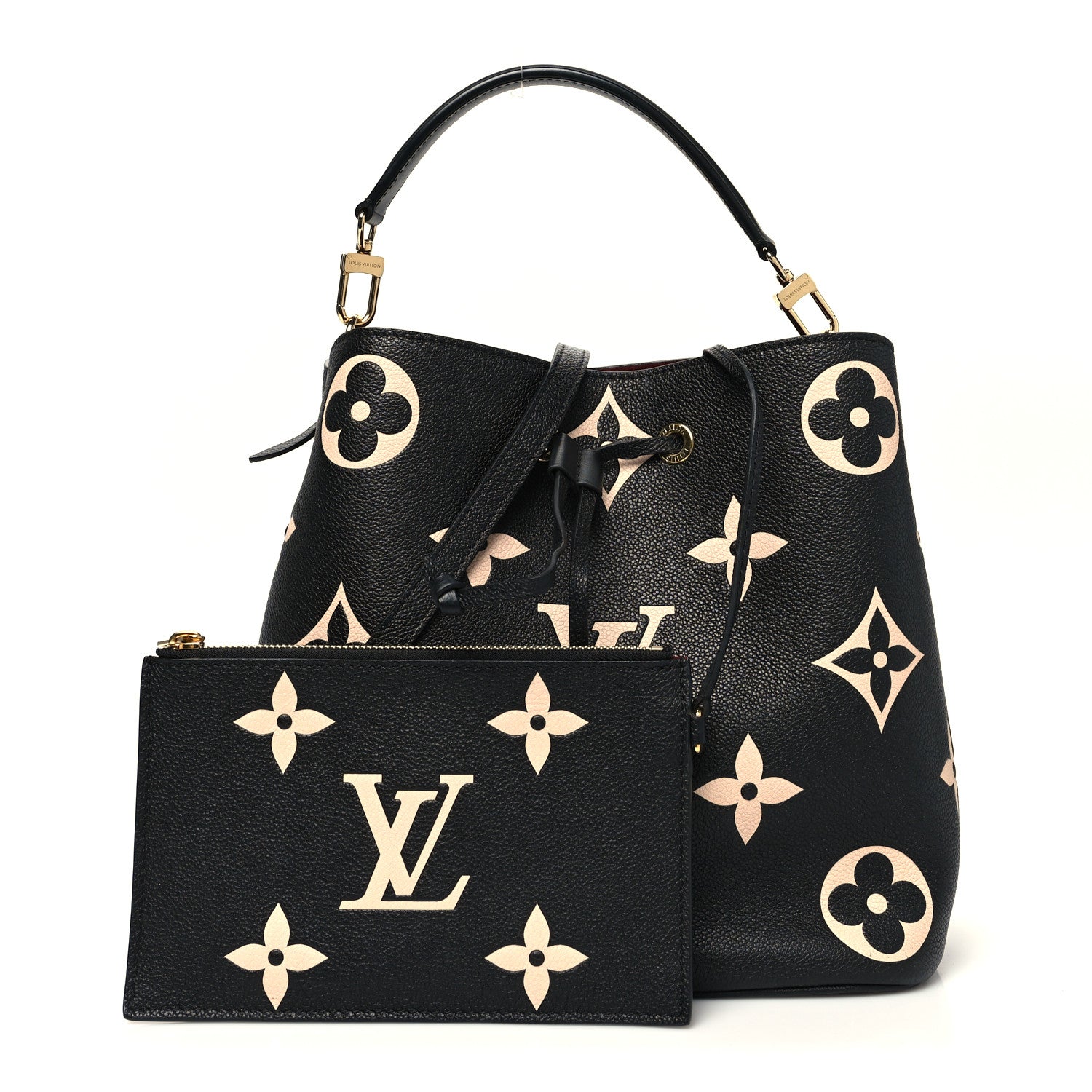 Louis Vuitton Empreinte Monogram Giant Neonoe MM Black Beige 1 of 13
