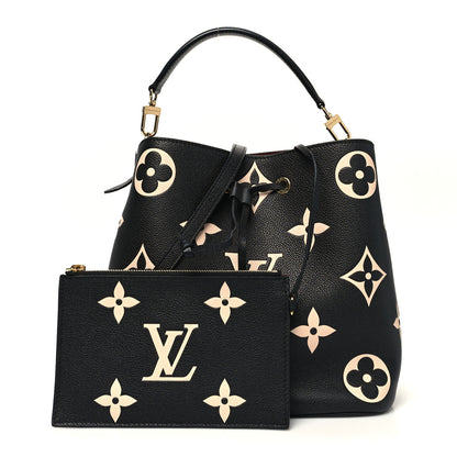 Louis Vuitton Empreinte Monogram Giant Neonoe MM Black Beige 1 of 13