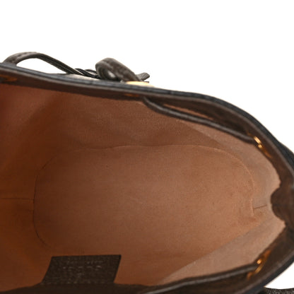 Gucci GG Supreme Monogram Web Mini Ophidia Bucket Bag Brown 5 of 9