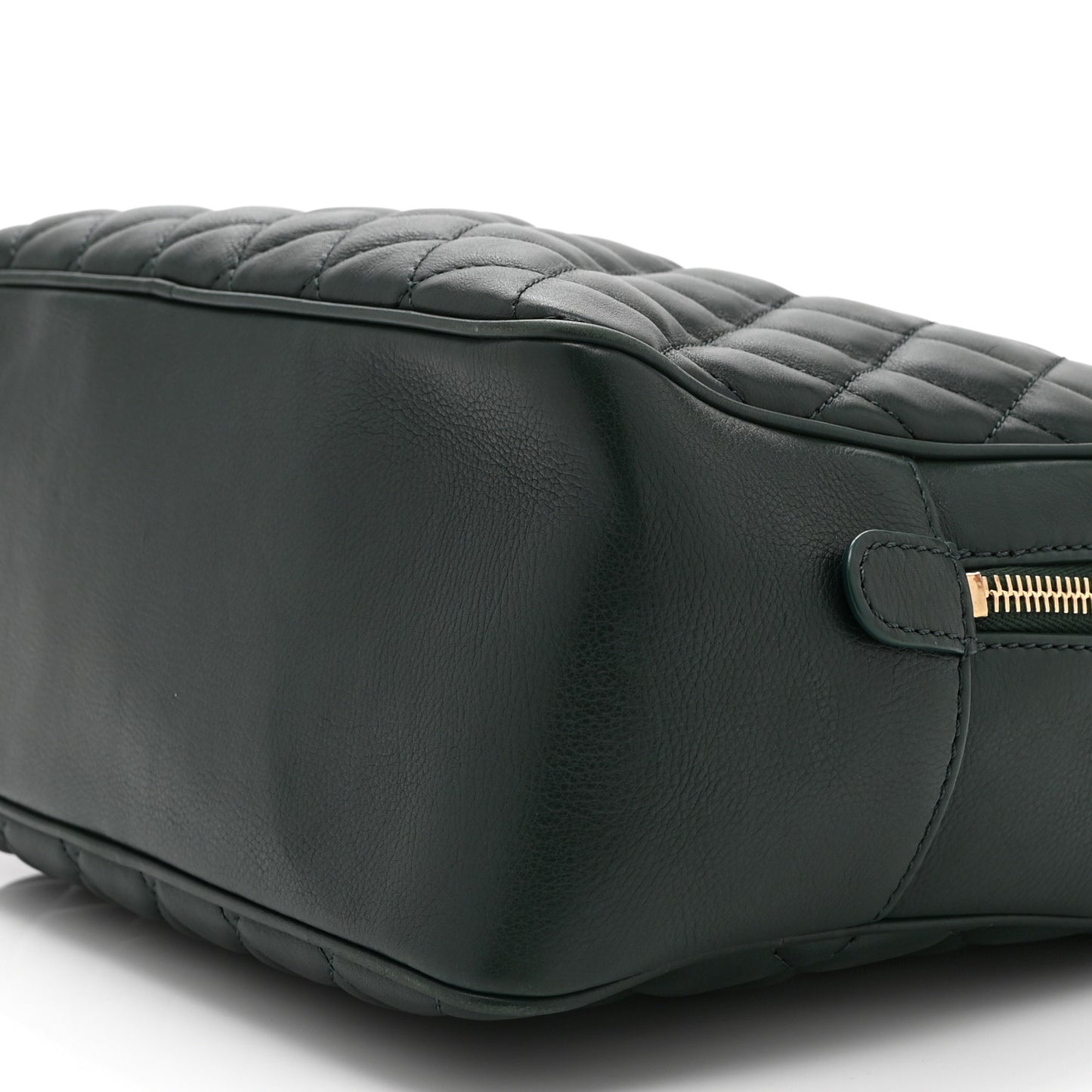Calfskin Quilted CC Medium Vanity Case Green