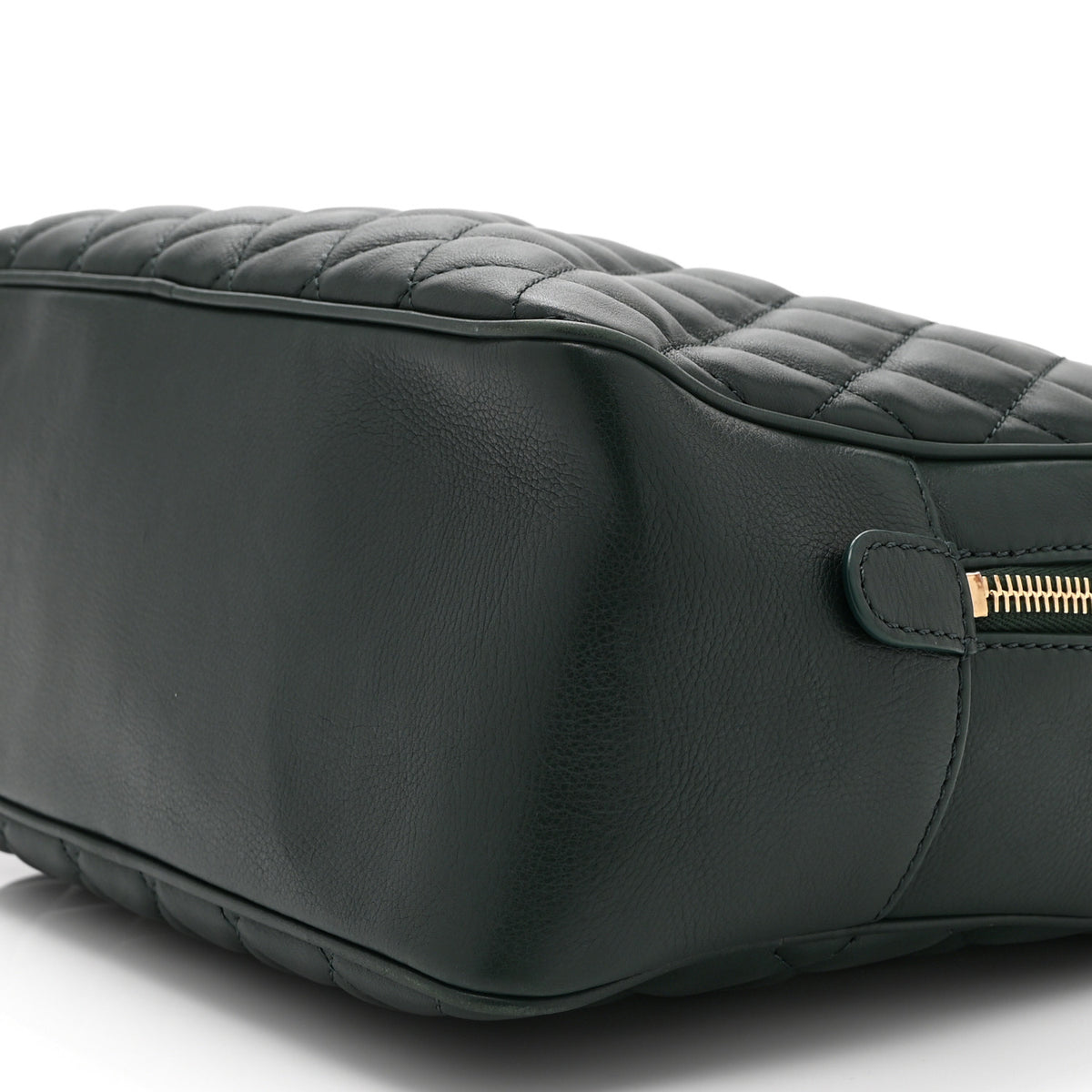 Chanel Calfskin Quilted CC Medium Vanity Case Green 10 of 10